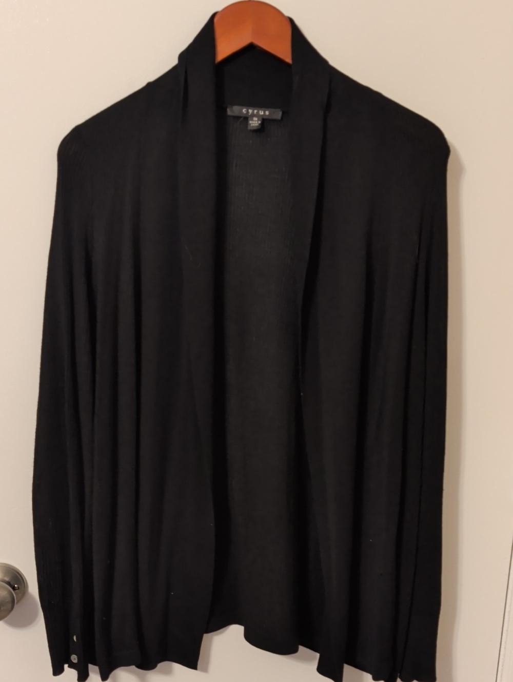 Cyrus Black Open-Front LadiesCardigan Sweater